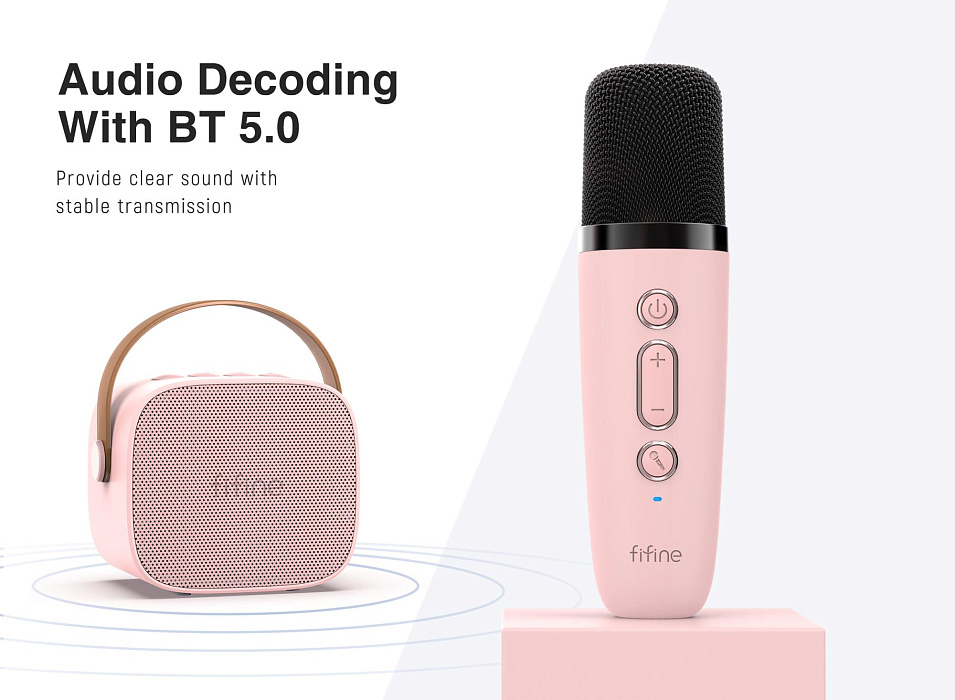 Набор для караоке Fifine E1 (Pink) купить в интернет-магазине icover