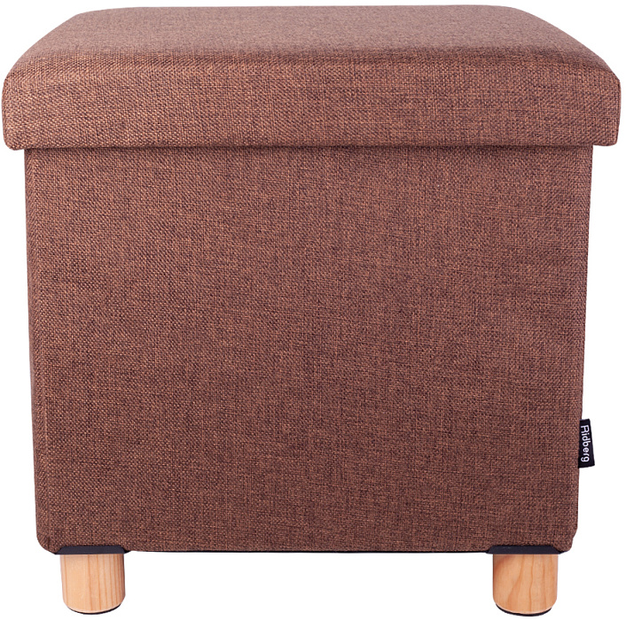 Пуф складной с ящиком Ridberg BOX Wool (Brown) купить в интернет-магазине icover