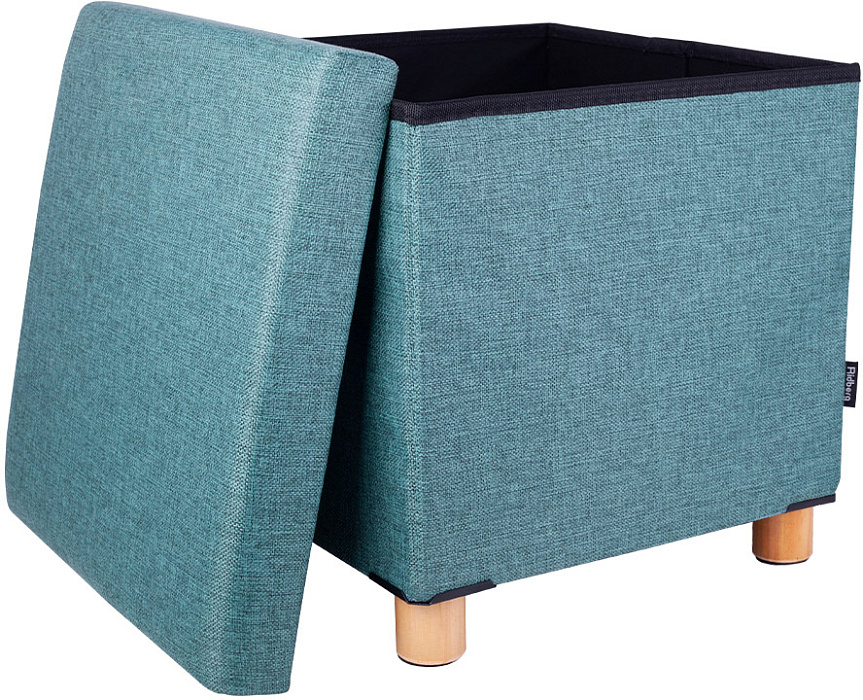 Пуф складной с ящиком Ridberg BOX Wool (Emerald) купить в интернет-магазине icover