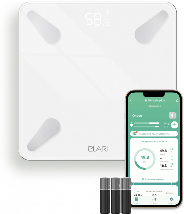 Умные весы Elari SmartScale (White) купить в интернет-магазине icover