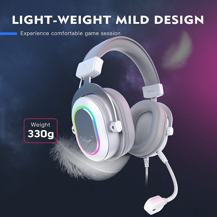 Игровые наушники Fifine H6 Gaming Headsets (White) купить в интернет-магазине icover