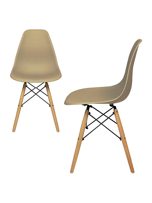 Комплект стульев RIDBERG DSW EAMES 4 шт. (Beige) купить в интернет-магазине icover