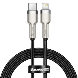 Кабель Baseus Cafule Metal (CATLJK-A01) USB-C/Lightning 1m (Black) купить в интернет-магазине icover