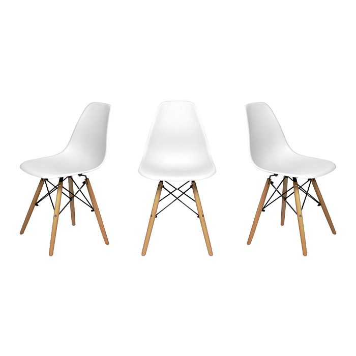 Комплект стульев RIDBERG DSW EAMES 3 шт. (White) купить в интернет-магазине icover