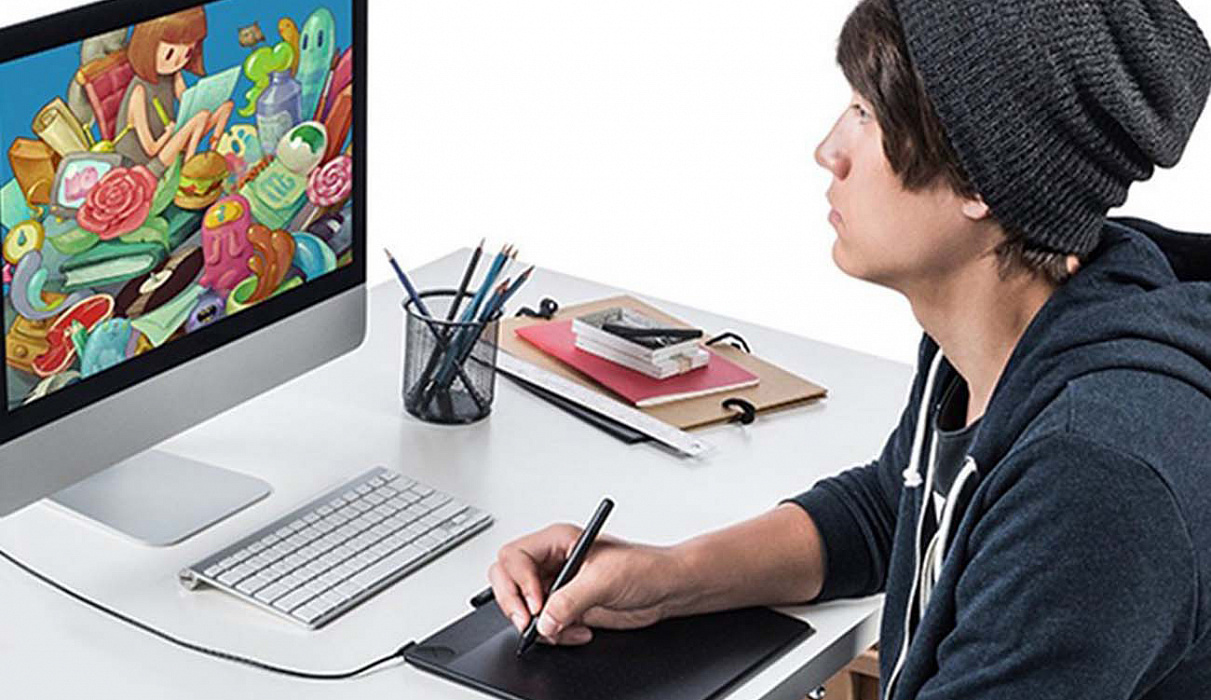 Графический планшет Wacom Intuos M Bluetooth CTL-6100WLK-N (Black) купить в интернет-магазине icover