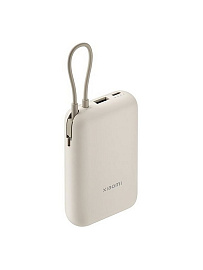 Внешний аккумулятор Xiaomi Power Bank BHR9072GL (Integrated Cable) 10000 mAh (Biege) купить в интернет-магазине icover