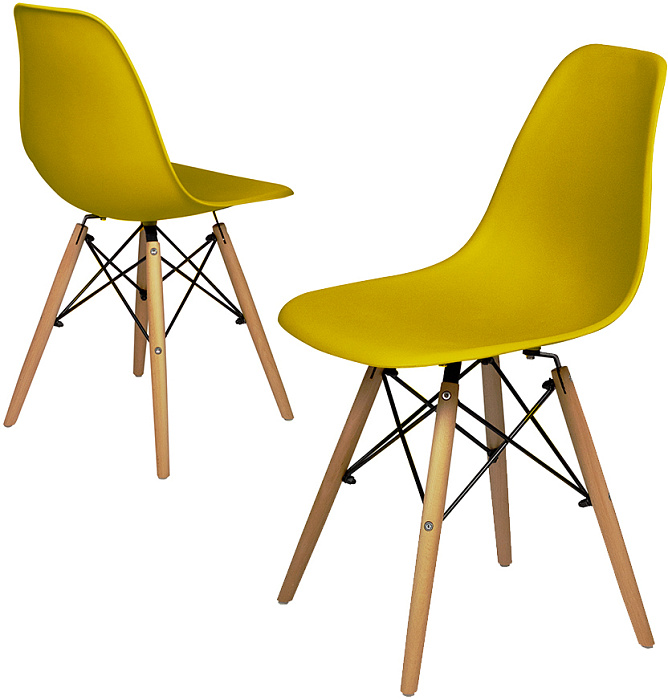 Комплект стульев RIDBERG DSW EAMES 2 шт. (Yellow) купить в интернет-магазине icover