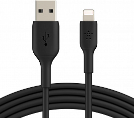 Кабель для iPhone, iPad Belkin Boost Charge USB-A/Lightning 1m CAA001bt1MBK (Black) купить в интернет-магазине icover