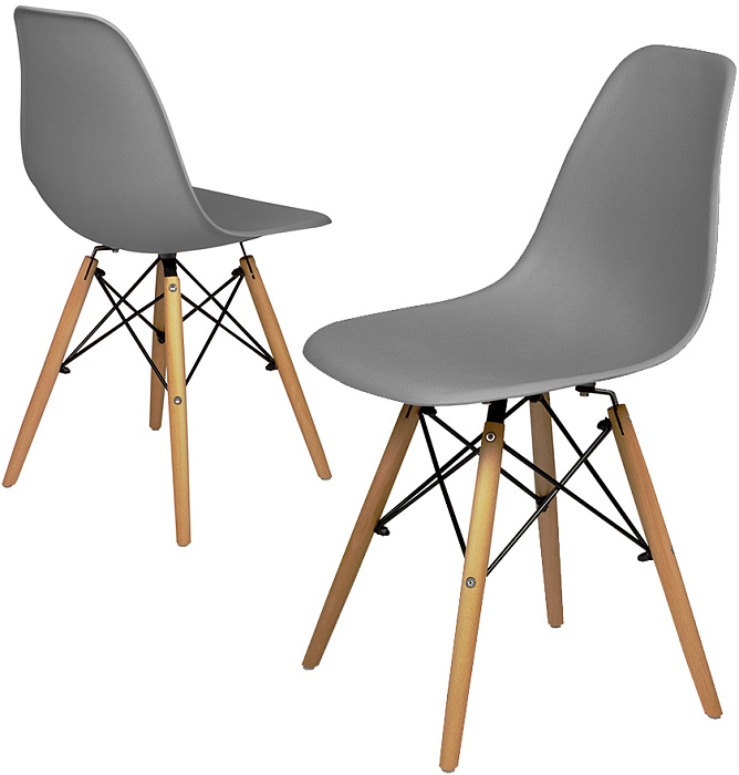 Комплект стульев RIDBERG DSW EAMES 2 шт. (Grey) купить в интернет-магазине icover