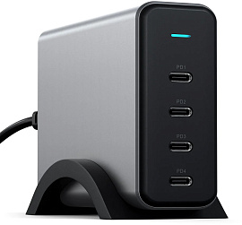 Сетевое зарядное устройство Satechi Compact 4-Port GaN Charger (ST-UC165GM-EU) 165W Type-C PD (Space Grey) купить в интернет-магазине icover