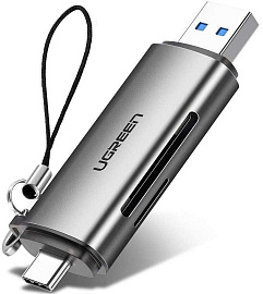 Кардридер UGREEN CM185 (50706) USB-C/USB-A TF/SD (Gray) купить в интернет-магазине icover