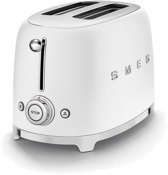 Тостер Smeg (TSF01WHMEU) на 2 ломтика (White Matte) купить в интернет-магазине icover