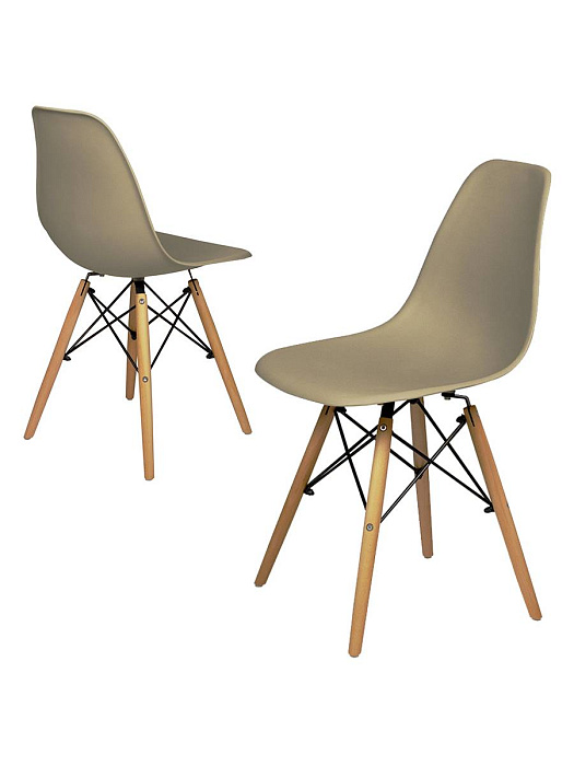 Комплект стульев RIDBERG DSW EAMES 4 шт. (Beige) купить в интернет-магазине icover