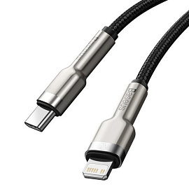 Кабель Baseus Cafule Metal (CATLJK-01) USB-C/Lightning 0.25m (Black) купить в интернет-магазине icover