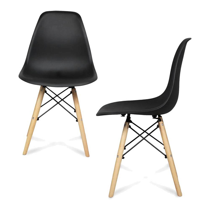 Комплект стульев RIDBERG DSW EAMES 2 шт. (Black) купить в интернет-магазине icover