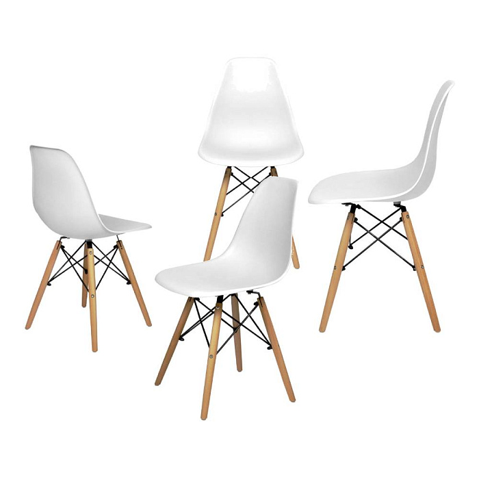 Комплект стульев RIDBERG DSW EAMES 4 шт. (White) купить в интернет-магазине icover