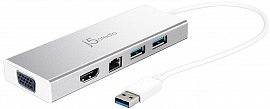 USB-концентратор j5create Mini Dock USB 3.0 JUD380 (Silver) купить в интернет-магазине icover