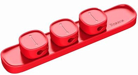 Держатель для проводов Baseus Peas Cable Clip (Red) купить в интернет-магазине icover