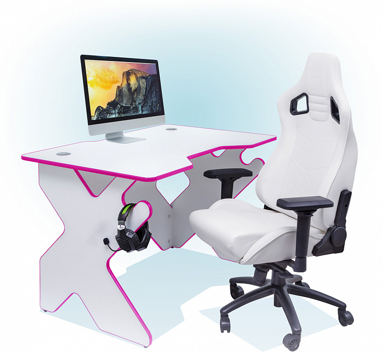 Игровой стол VMMGAME Space Light (White/Pink) купить в интернет-магазине icover