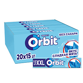 Жевательная резинка Orbit XXL Сладкая мята, без сахара (20х20.4г) купить в интернет-магазине icover