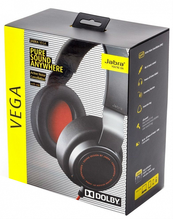 Jabra Vega (100-55810000-60) - проводная гарнитура (Black) купить в интернет-магазине icover