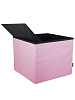 Пуф складной с ящиком Ridberg BOX Wool (Pink) купить в интернет-магазине icover