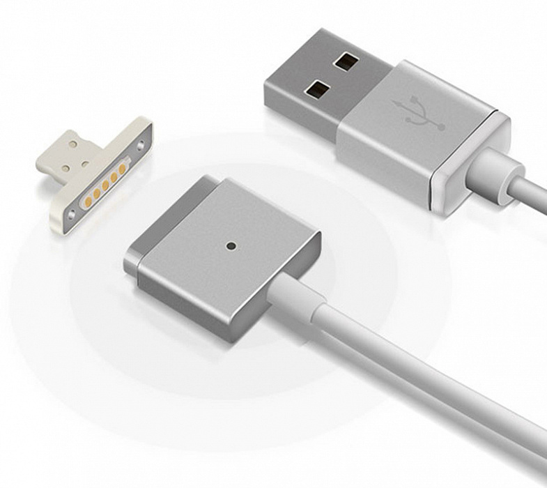 Entalent Apple Lightning - магнитный кабель USB-Lightning (Silver) купить в интернет-магазине icover